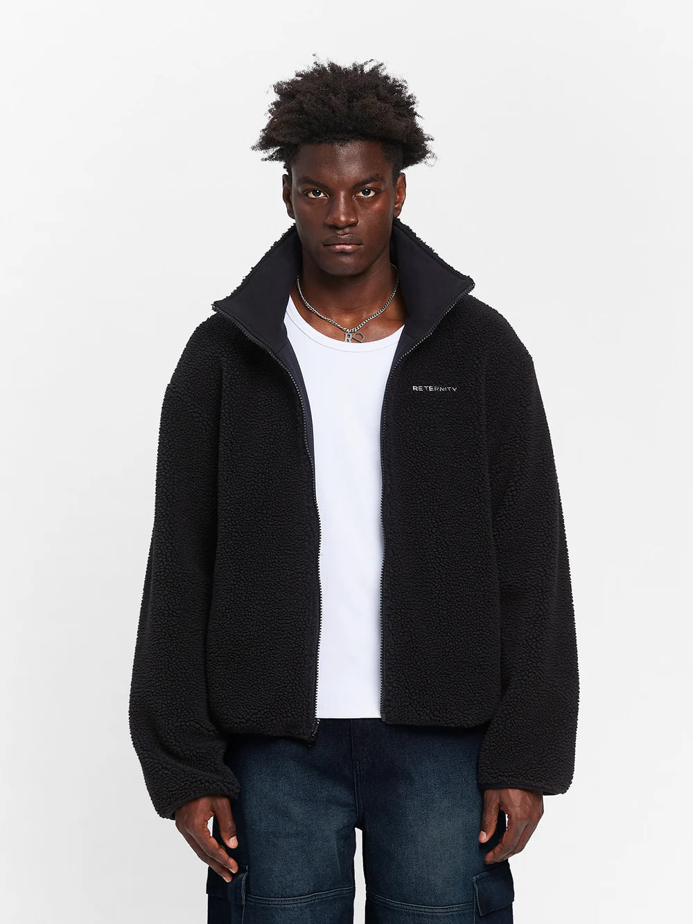 REVERSIBLE FLEECE JACKET - BLACK - RETERRFJB