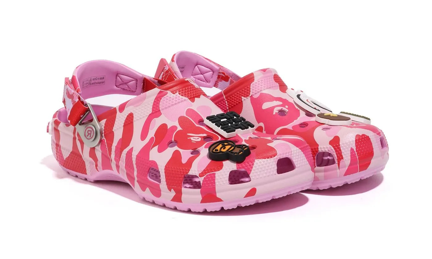 Crocs Classic Clog A Bathing Ape ABC Camo Pink (209627-6I2) Three52