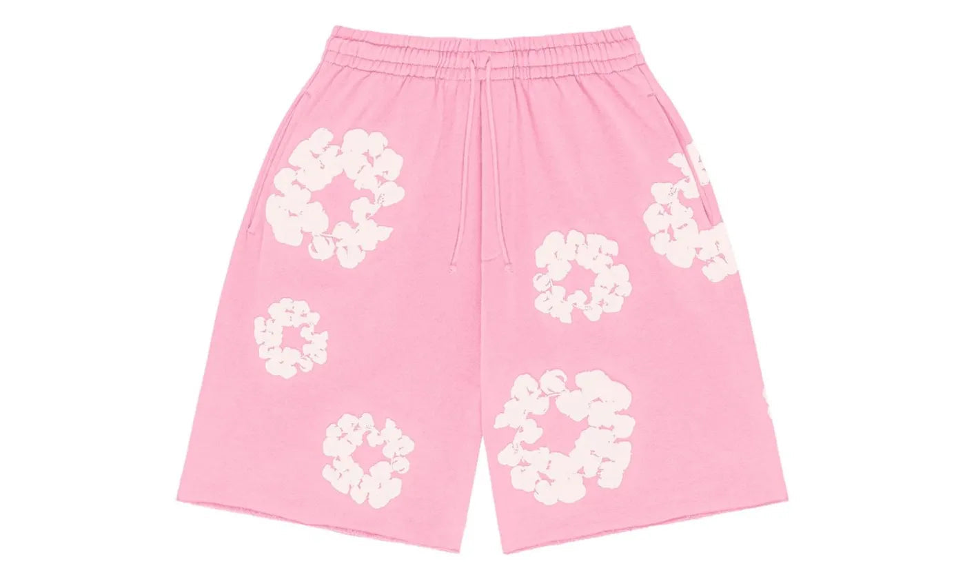 Denim Tears The Cotton Wreath Shorts Pink - DT-DTTCWS-PINK2