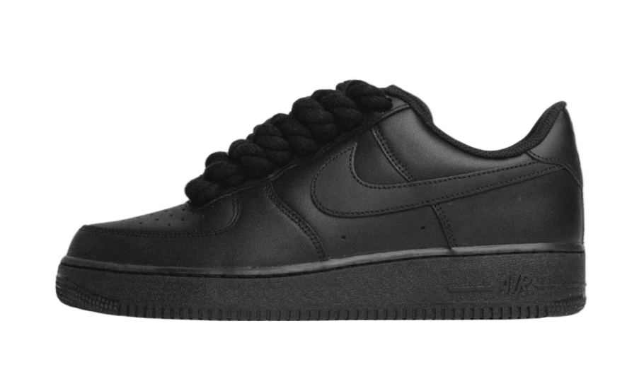 Air Force 1 Black Rope Laces Black - THREE52RLBB