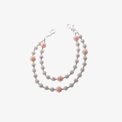 Wallet Chain Pearls Silver Pink - WALCHAPEASILPI