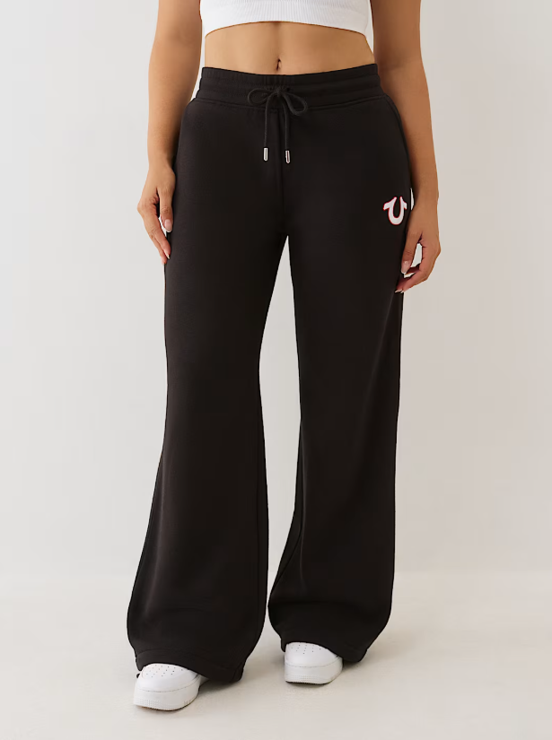 True Religion Cinched Sweatpants Black Red - TRCSBRW