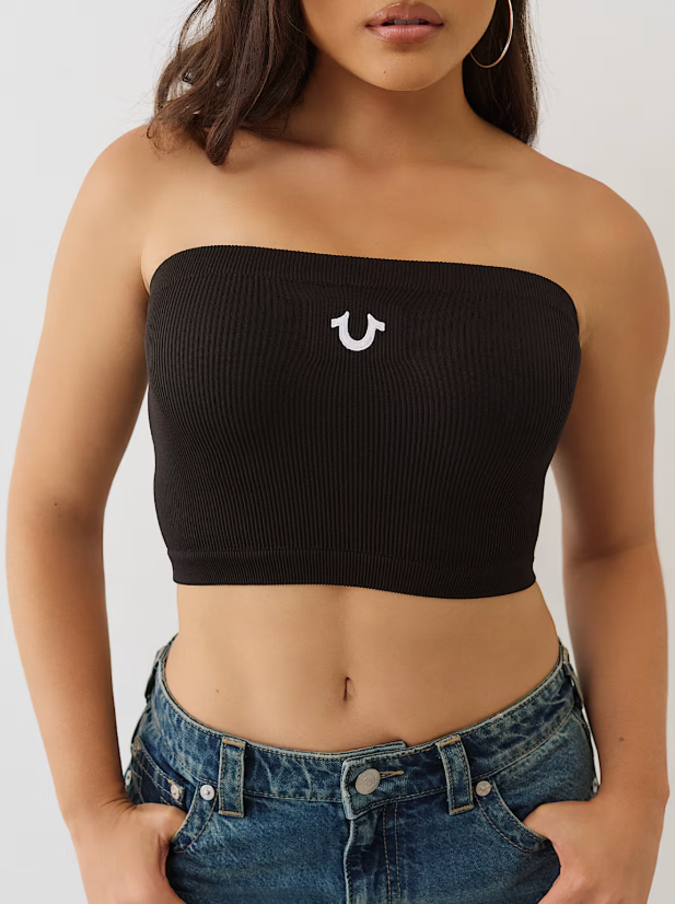 TRUE RELIGION HS SEAMLESS BANDEAU BLACK - TRHSSBB