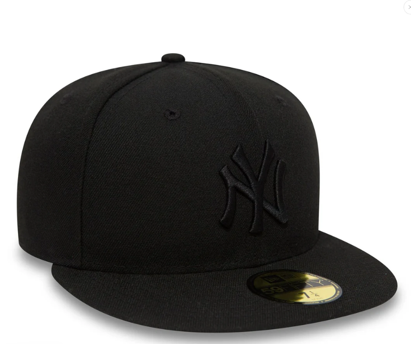 NEW ERA 59FIFTY FITTED CAP NEW YORK YANKEES BLACK ON BLACK - NEW ERA 59FIFTY FITTED CAP NEW YORK YANKEES BLACK ON BLACK