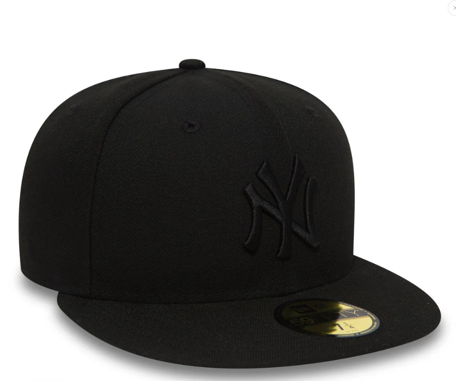 NEW ERA 59FIFTY FITTED CAP NEW YORK YANKEES BLACK ON BLACK - NEW ERA 59FIFTY FITTED CAP NEW YORK YANKEES BLACK ON BLACK