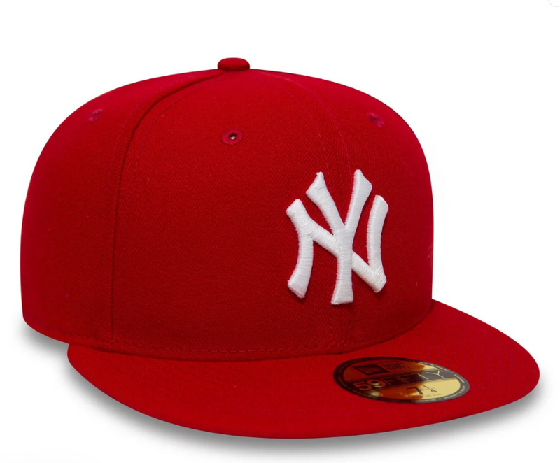 NEW ERA 59FIFTY FITTED CAP NEW YORK YANKEES ESSENTIALS RED WHITE - NEW ERA 59FIFTY FITTED CAP NEW YORK YANKEES ESSENTIALS RED WHITE
