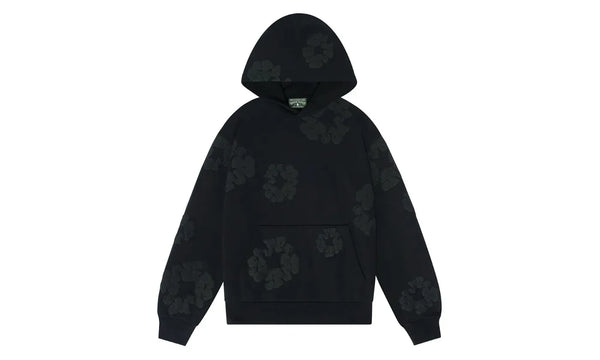 Denim Tears フーディー ブラック Denim Tears Cotton Wreath Hoodie Black Monochrome Men's