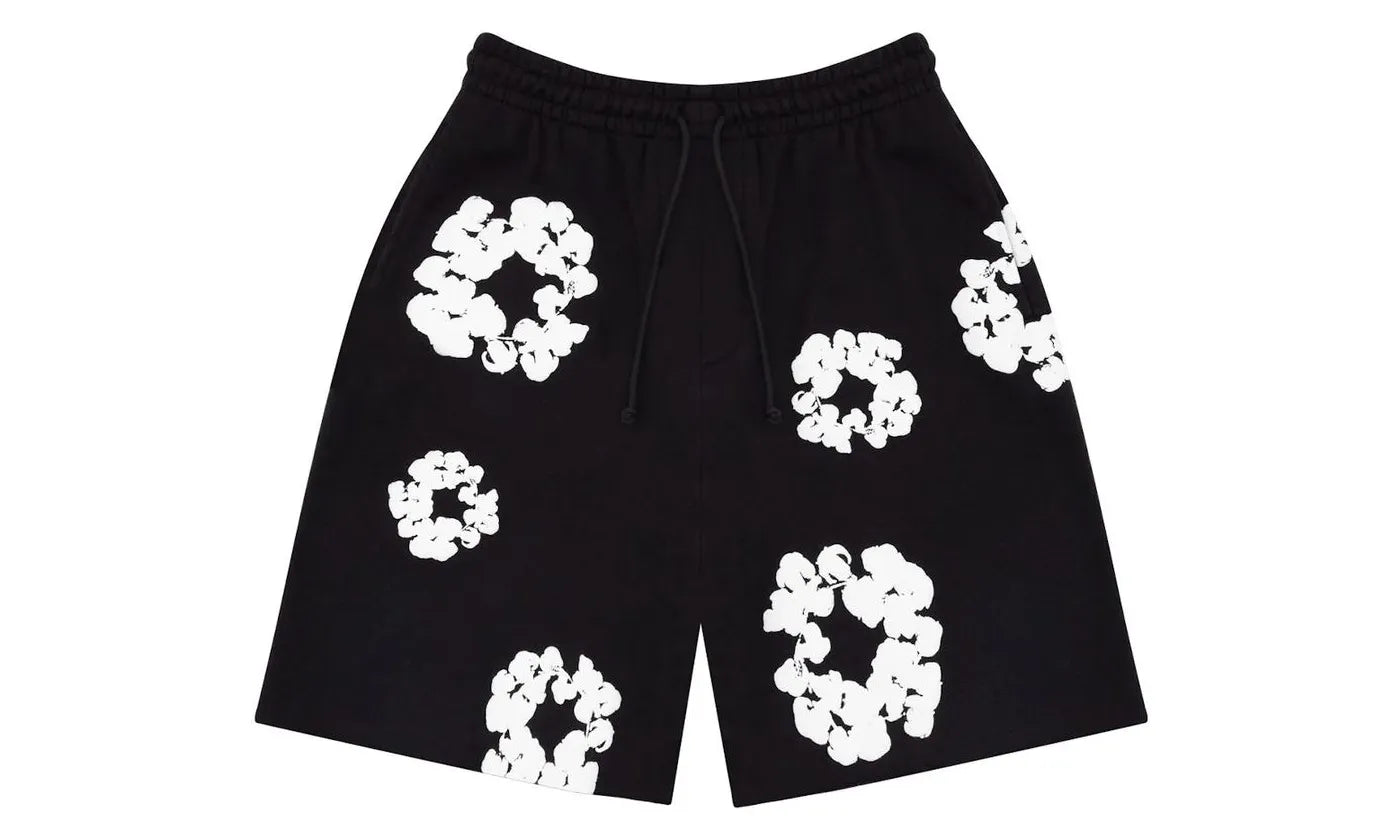 Denim Tears The Cotton Wreath Shorts Black - DT-Short-BLACK