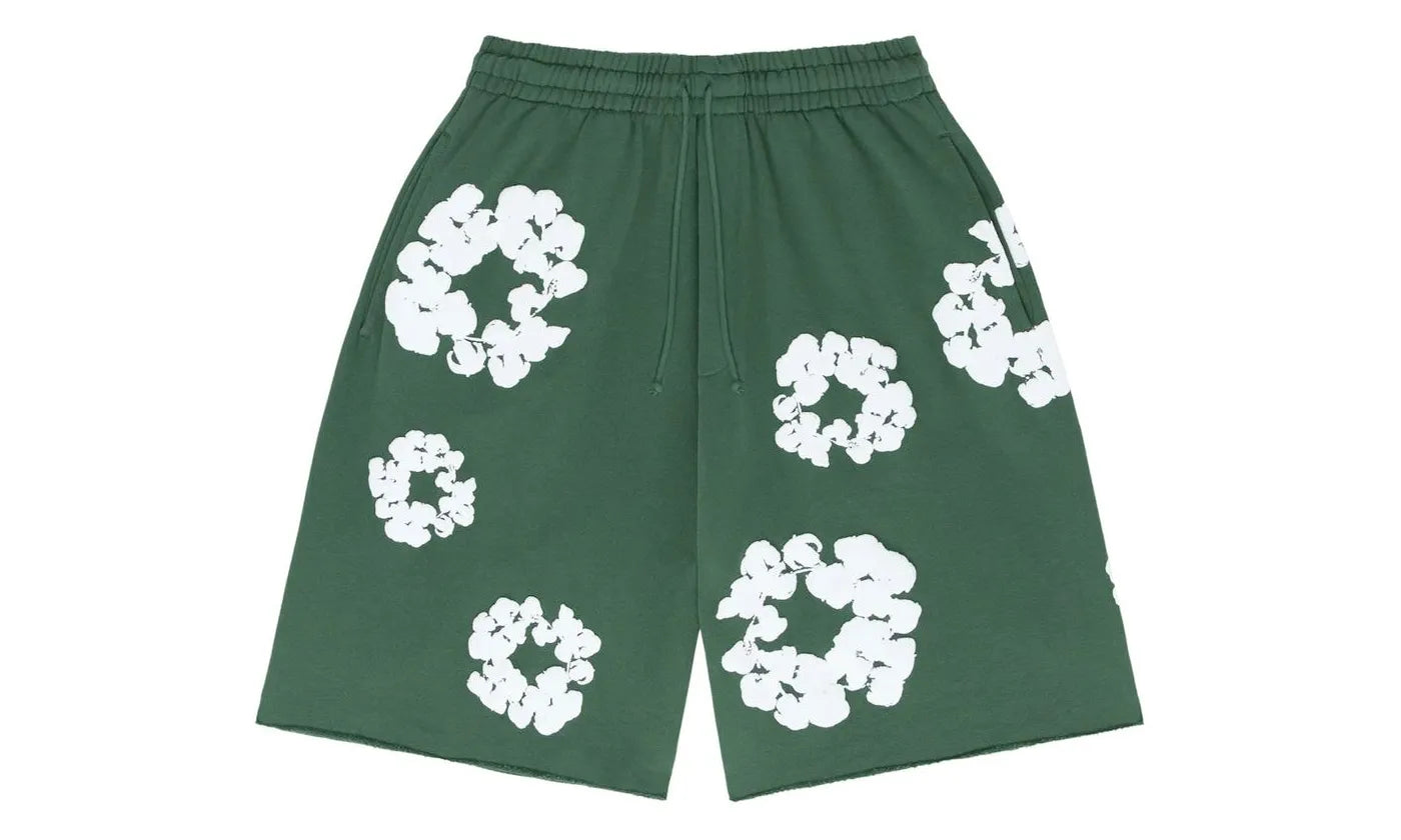 Denim Tears The Cotton Wreath Shorts Green - DT-DTTCWS-GREEN